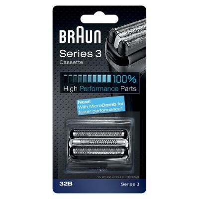 Braun 3 Serisi Tıraş Makinesi Yedek Başlık 32B (Siyah) - 1