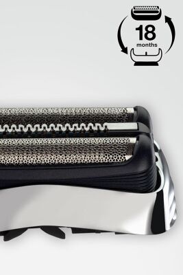 Braun 3 Serisi Tıraş Makinesi Yedek Başlık 32S (Gümüş) - 5