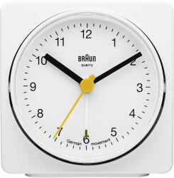 Braun BNC011WHWH Alarmlı Masa Saati Beyaz - Braun