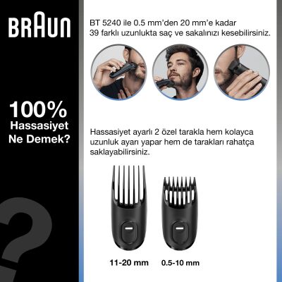 Braun BT 5240 Saç&Sakal Şekillendirici + Gillette Hediye - 2