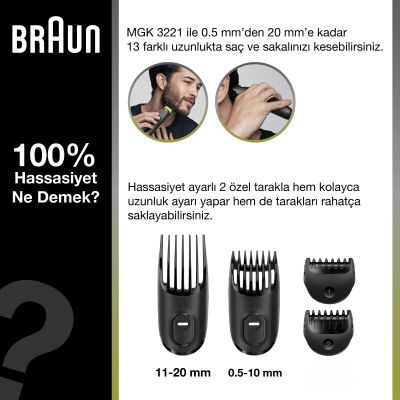 Braun MGK 3221 Erkek Bakım Kiti 6in1 Şekillendirici - 2