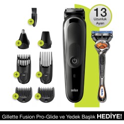 Braun MGK 5260 Erkek Bakım Kiti 8in1 Şekillendirici + Gillette Hediye - Braun