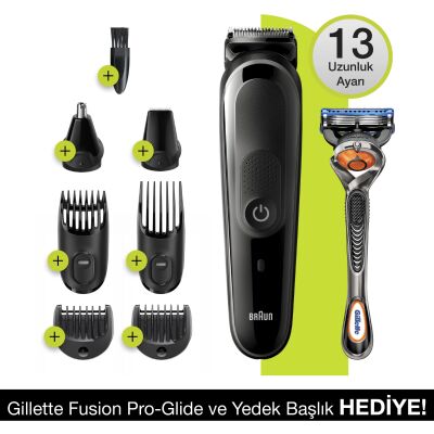 Braun MGK 5260 Erkek Bakım Kiti 8in1 Şekillendirici + Gillette Hediye - 1