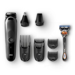 Braun MGK5060 Erkek Bakım Kiti AutoSense Teknoloji Kablosuz Islak&Kuru 8in1 Şekillendirici +Gillette - Braun