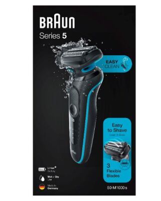 Braun Seri 5 M1000s Kablosuz Tıraş Makinası, EasyClean, EasyClick Islak & Kuru - 6