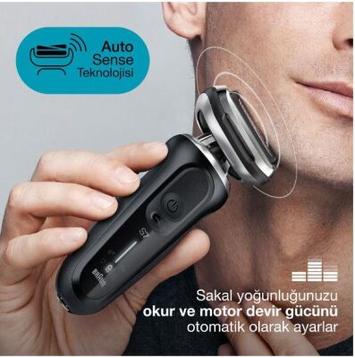 Braun Seri 7 N1200s Kablosuz Tıraş Makinası, AutoSence, 360° Flex, EasyClick Islak & Kuru - 3