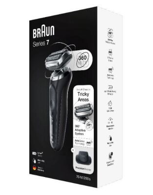 Braun Seri 7 N1200s Kablosuz Tıraş Makinası, AutoSence, 360° Flex, EasyClick Islak & Kuru - 6