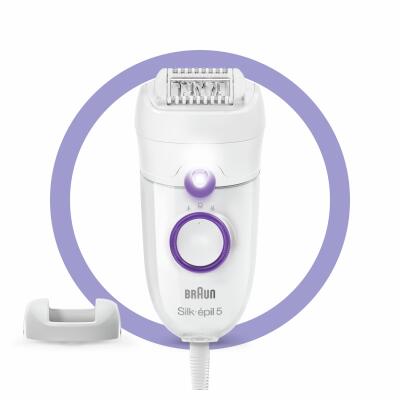 Braun Silk-épil 5 5505 Kablolu Kuru Kullanım Epilatör, Smartlight, Daraltıcı Başlık - 1