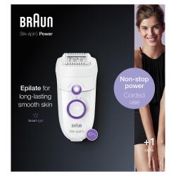 Braun Silk-épil 5 5505 Kablolu Kuru Kullanım Epilatör, Smartlight, Daraltıcı Başlık - 7
