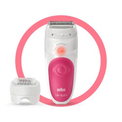 Braun Silk-épil 5 5600 SensoSmart, Kablosuz, Islak&Kuru, 3 Ek Parçalı, 2'si 1 Arada Epilatör - Braun