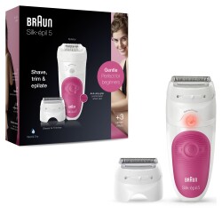 Braun Silk-épil 5 5600 SensoSmart, Kablosuz, Islak&Kuru, 3 Ek Parçalı, 2'si 1 Arada Epilatör - 6
