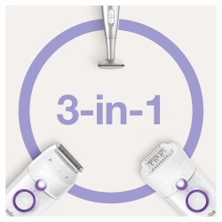 Braun Silk-épil 5 5825 3'ü 1 Arada Kablolu Kuru Kullanım Epilatör + Bikini Trimmer - 3