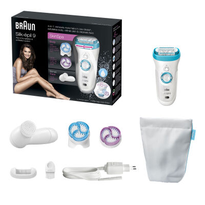 Braun Silk-épil 9 9969 E Sonic Peeling Sistemi Epilatör / Epilasyon + Yüz Fırçası - 1