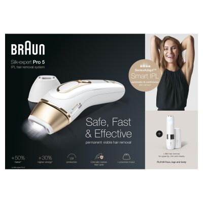 Braun Silk·Expert PL5129 Yeni Nesil IPL 400.000 Atımlı+ Braun FS 1000 Mini Düzeltici - 7