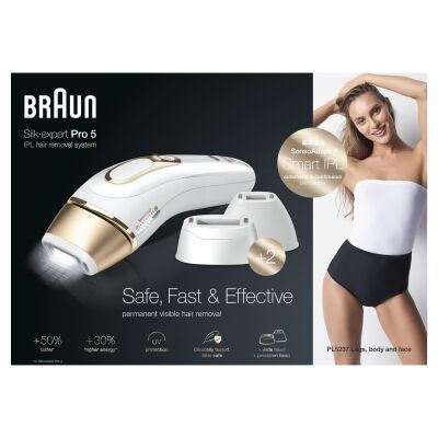 Braun Silk·Expert PL5237 Yeni Nesil IPL 400.000 Atımlı IPL, 2 Başlıklı Tüy Alma Cihazı - 6