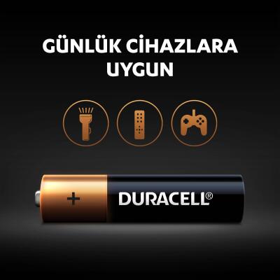 Duracell Alkalin AAA Piller, 1,5 V LR03/MN2400, 6’lı paket - 4