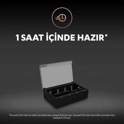 Duracell CEF 22 Şarj Aleti (Duracell 1 saat Şarj Cihazı, 1 adet) - 5