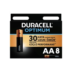 Duracell Optimum AA Alkalin Pil, 1,5 V LR6 MN1500, 8’li paket - 1