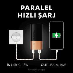 Duracell Powerbank 6700 Mah, Yeni Nesil Hızlı Şarj Teknolojili - 6