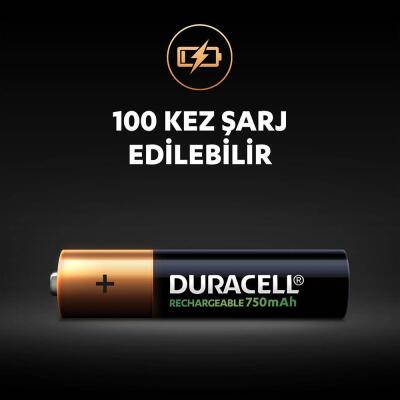 Duracell Şarj Edilebilir AAA 750mAh Piller, 2’li paket - 4
