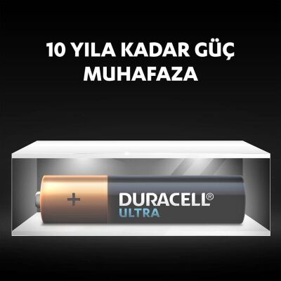 Duracell Ultra Alkalin AAA İnce Kalem Piller, 10'lu paket - 7