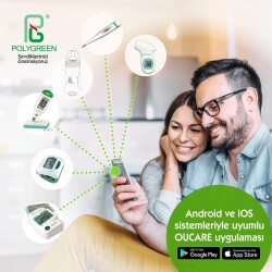 Polygreen KP7672 Akıllı Koldan Tansiyon Ölçer+KD1481 Akıllı Dijital Çubuk Ateş Ölçer - 7