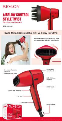 Revlon Airflow Control Style Twist Döner Başlıklı Saç Kurutma Makinesi 2000 Watt RVDR5320E - 9